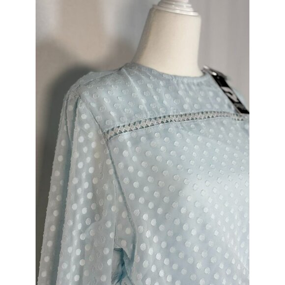 Creea The Label Womens Dress Size S Blue Polka Dot Long Sleeve Europe style - Picture 9 of 12